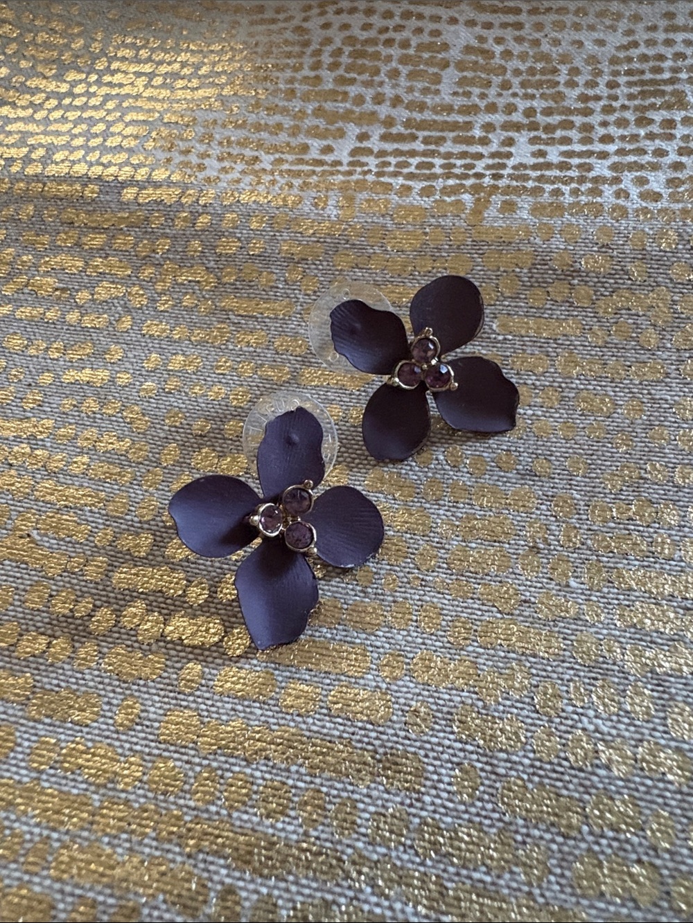 Purple Floral Petal Stud Earrings - Elegant Women’s Jewelry